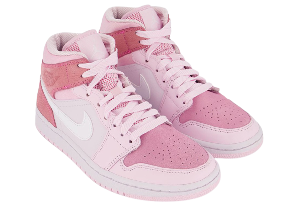 Sneakers WMNS Nike Air Jordan 1 Mid GS Basketball Shoes - Digital PInk CW5379-600