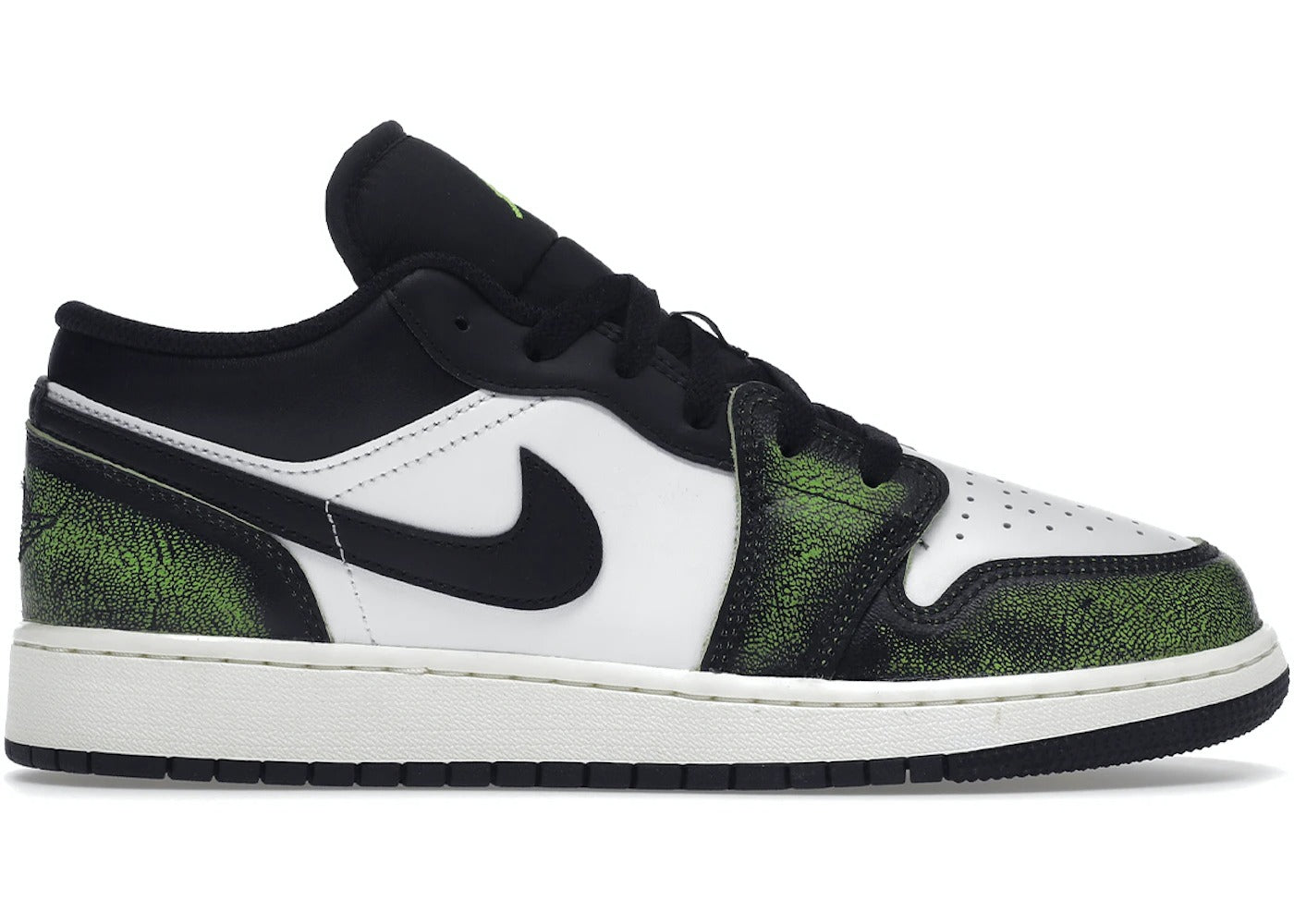 Sneakers WMNS Jordan 1 Low White Black Green (GS) - DO8244-003