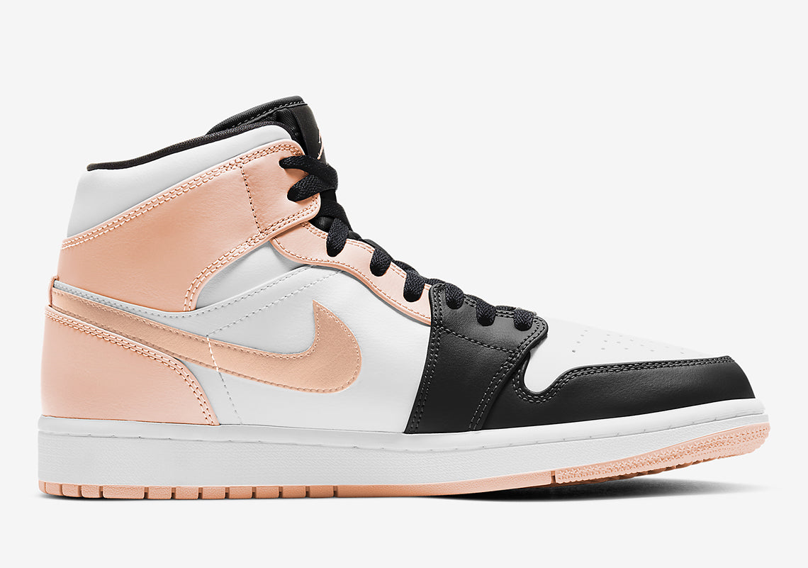 Sneakers WMNS Nike Air Jordan 1 Mid Crimson Tint Toe - White/Black/ Arctic Orange 554725-133