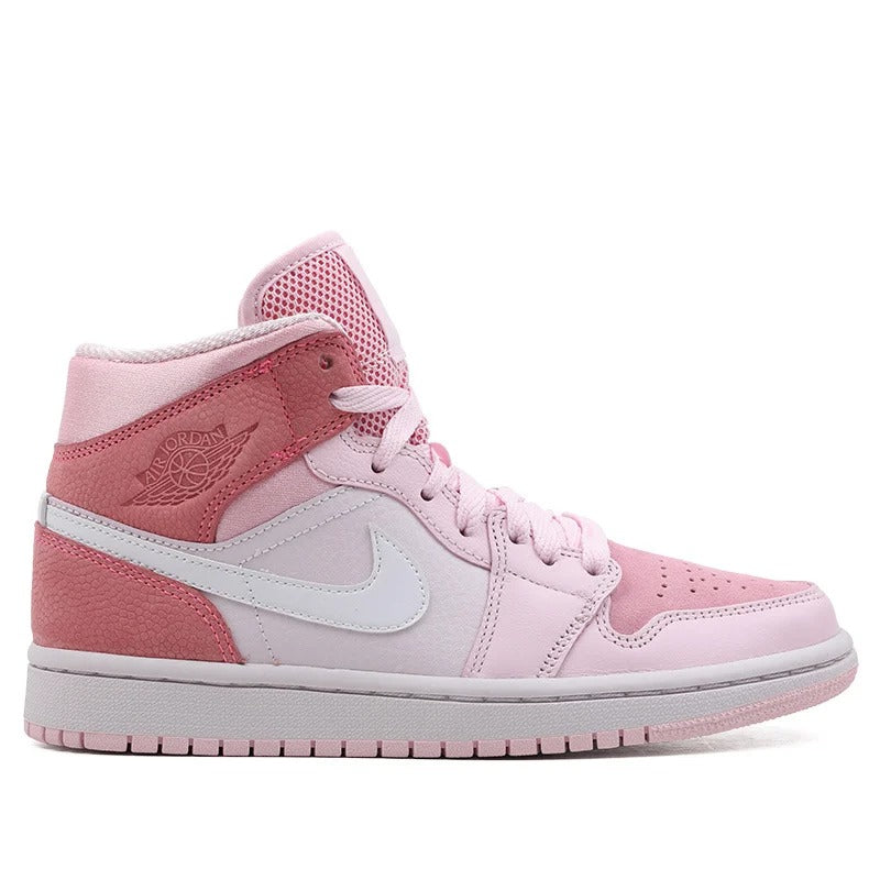 Sneakers WMNS Nike Air Jordan 1 Mid GS Basketball Shoes - Digital PInk CW5379-600