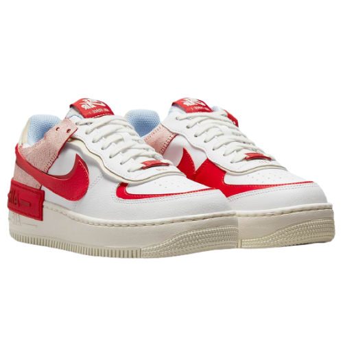 Sneakers WMNS Nike Air FORCE 1 SHADOW - Summit White/Gym Red CI0919-108