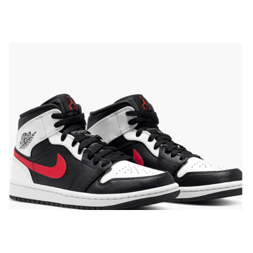 Sneakers WMNS Air Jordan 1 Mid - Black Chile - Red White 554724-075