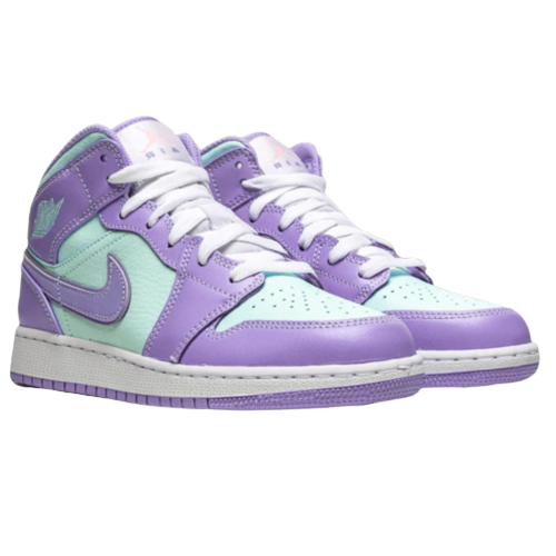 Sneakers WMNS Nike Air Jordan 1 Mid Purple Aqua - PURPLE/AQUA-WHITE 554724-500