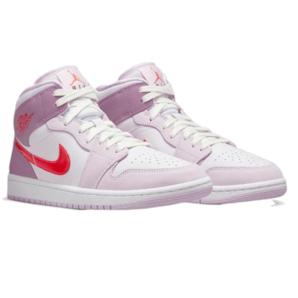 Sneakers WMNS Jordan 1 Mid Valentine's Day (2022) - WHITE/PINK-CRIMSON DR0174-500