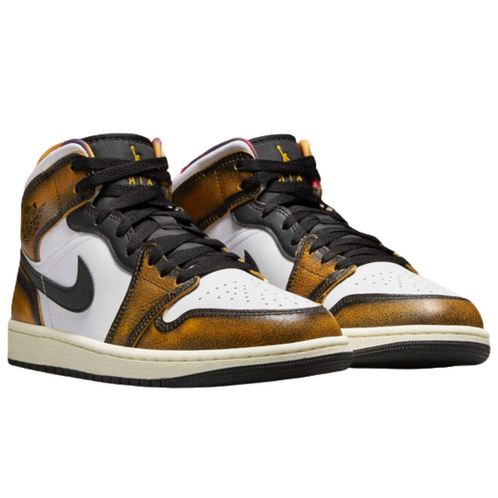 Sneakers WMNS Jordan 1 Mid SE Orange Wear Away - DQ8417-071