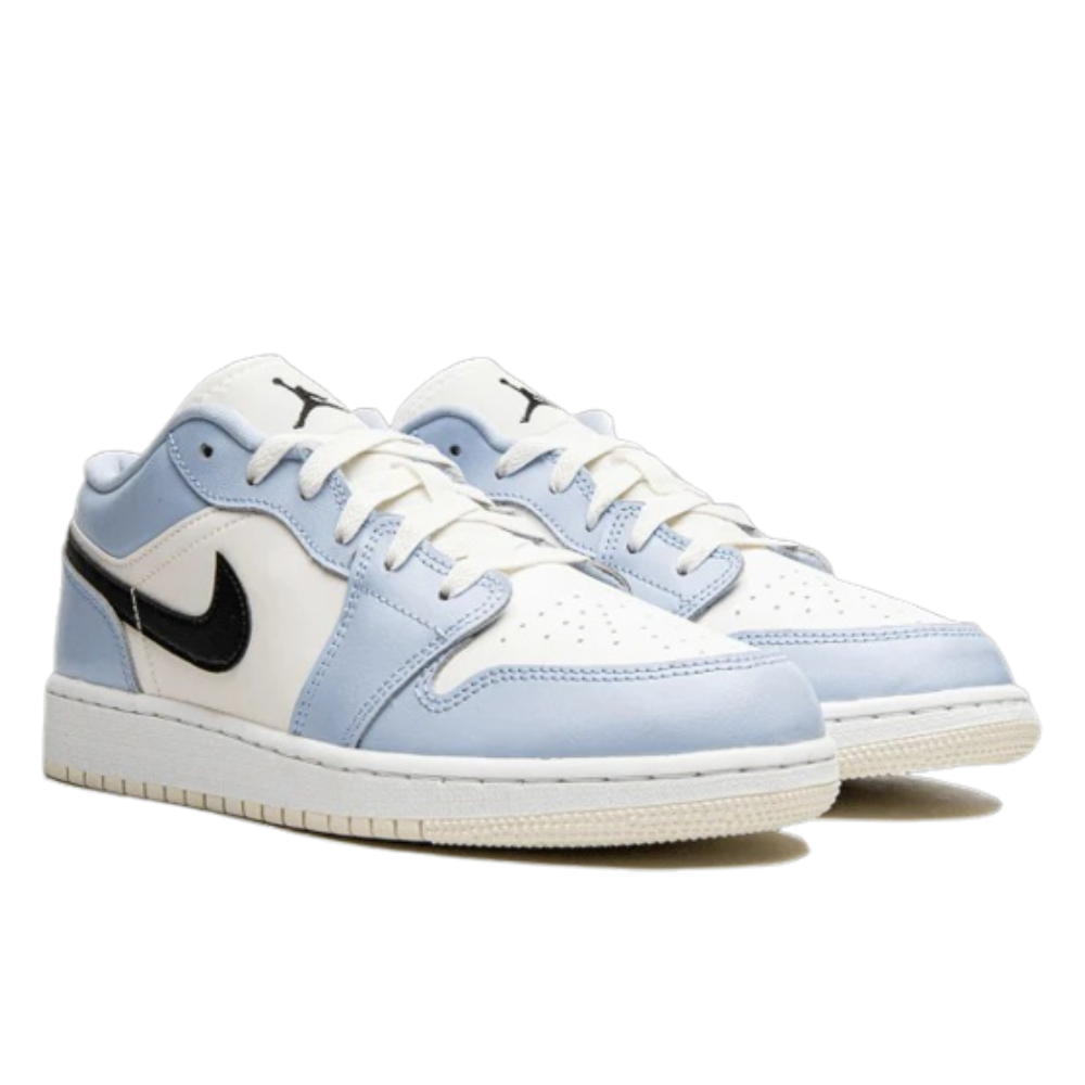 Sneakers WMNS Jordan 1 Low Ice Blue Black (GS) - 554723-401