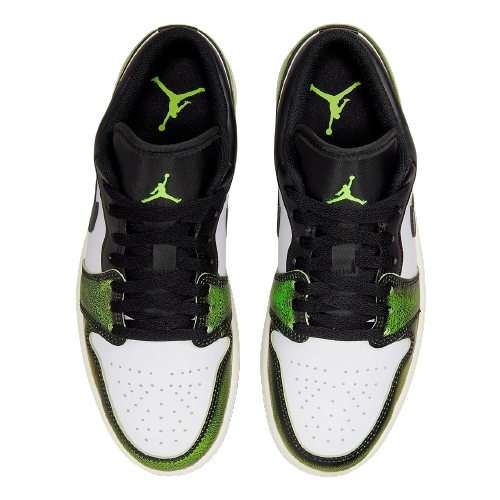 Sneakers WMNS Jordan 1 Low White Black Green (GS) - DO8244-003