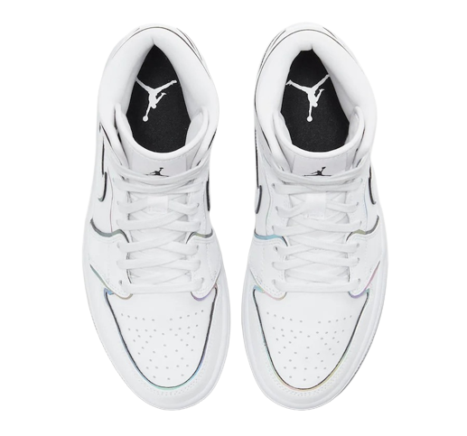 Sneakers WMNS Jordan 1 Mid Iridescent Reflective White - CK6587-100