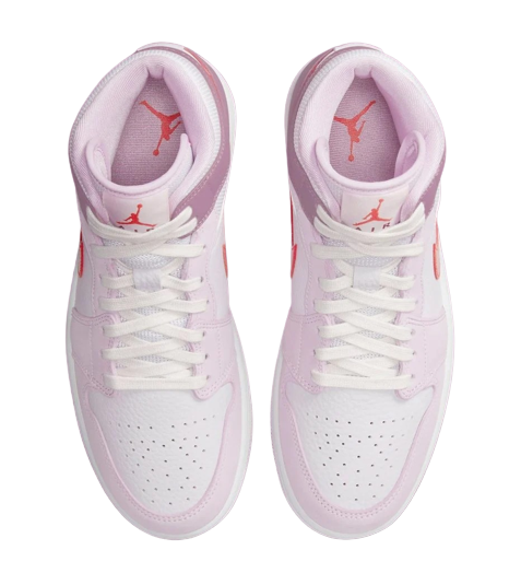 Sneakers WMNS Jordan 1 Mid Valentine's Day (2022) - WHITE/PINK-CRIMSON DR0174-500