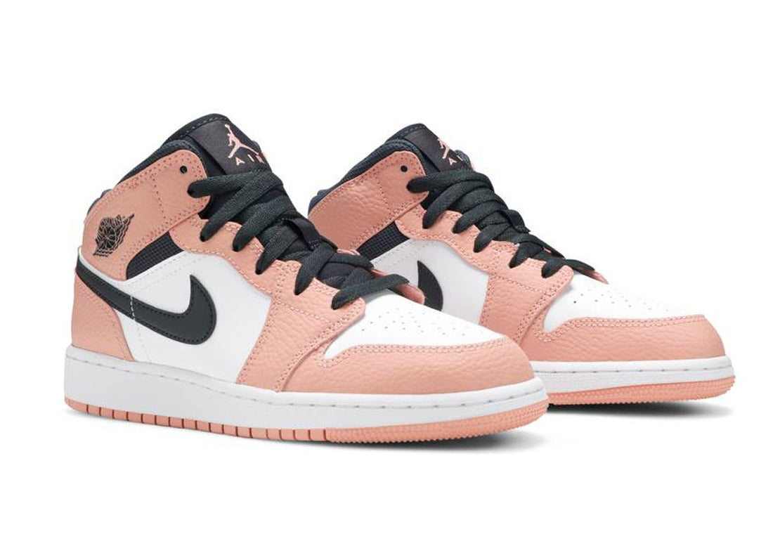 Sneakers WMNS Nike Air Jordan 1 Mid GS Basketball Shoes - Pink Quartz 555112-603