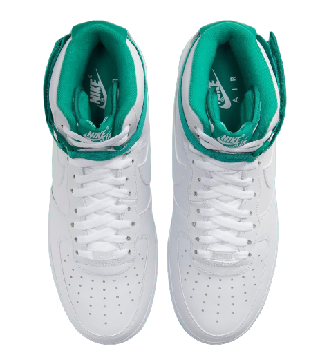 Sneakers Men Nike Air Force1 HIGH - White Neptune Green CD0910-101